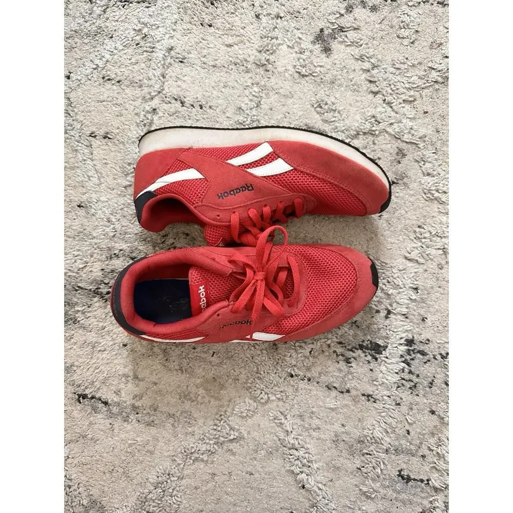 Reebok Classic Nylon Running Shoes‎ Red White Men's Size 9.5